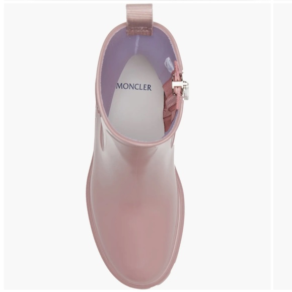 NIB $550 Moncler Loftgrip Block Heel Rain Boot 11US / 41EU, PINK! - Picture 5 of 15
